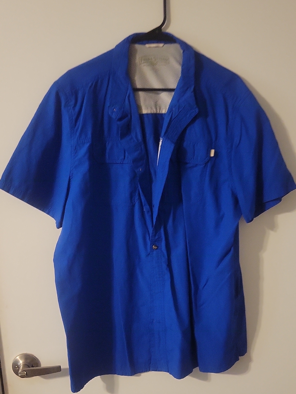 Field & Stream Men's Short-Sleeve Shirt Jacket in Cobalt Blue
